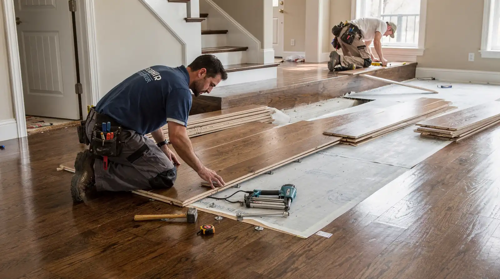 Experienced installers can handle subfloor preparation and tricky areas like stairs and irregular layouts